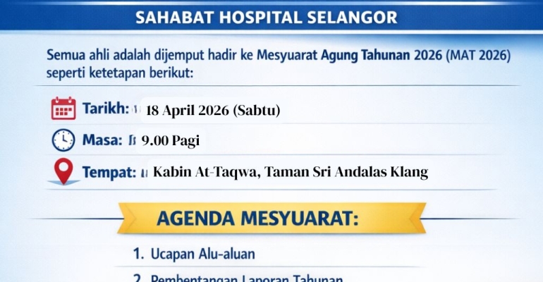 SHS putuskan tarikh MAT 2026 pada 18 April 2026